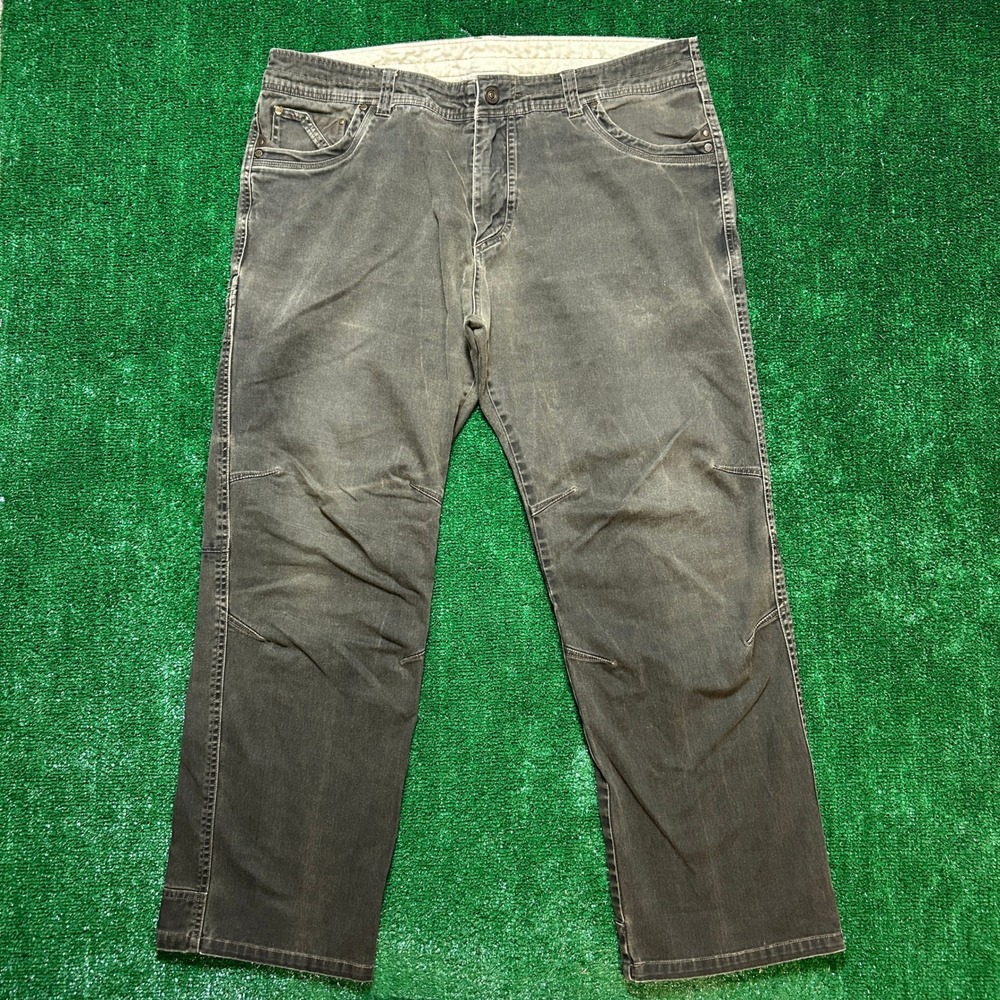 Kuhl Easy Rydr Pants Mens 40x30 Klassik Fit Black Charcoal Patina Dye Stretch